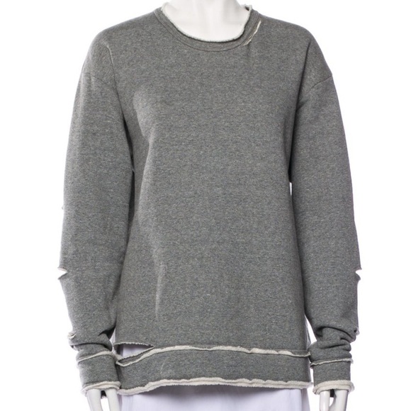 Alala distressed gray pullover sweatshirt - Picture 1 of 9